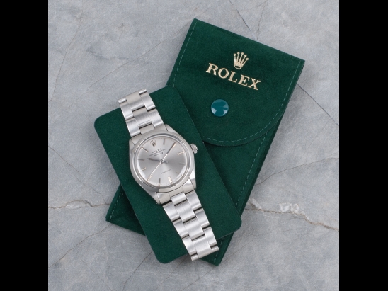 Rolex AirKing 34 Argento Oyster Silver Lining Dial 5500 